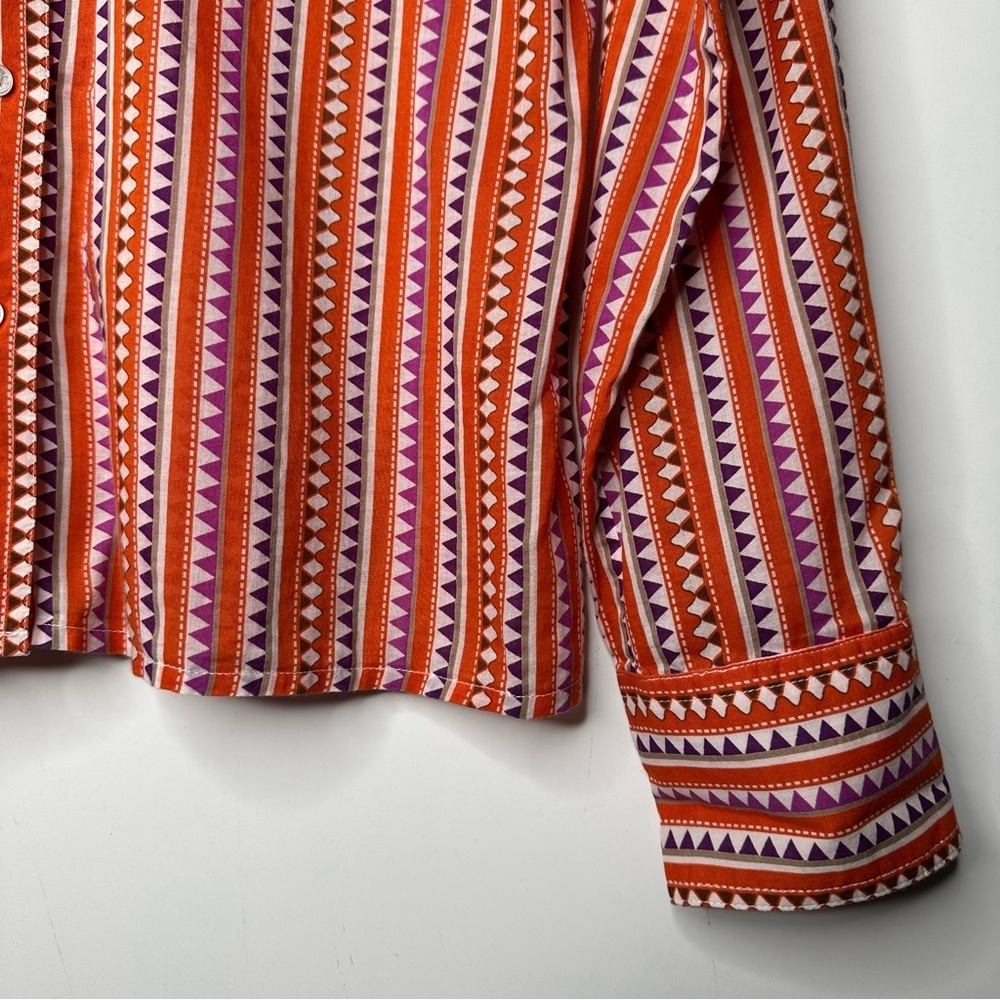 Tory Burch Geometric Print Button Front Blouse Sh… - image 5